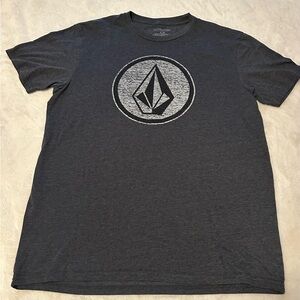 Volcom Men's Charcoal Tee with Logo